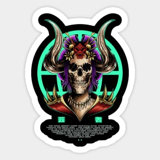 Skull Geisha Sticker